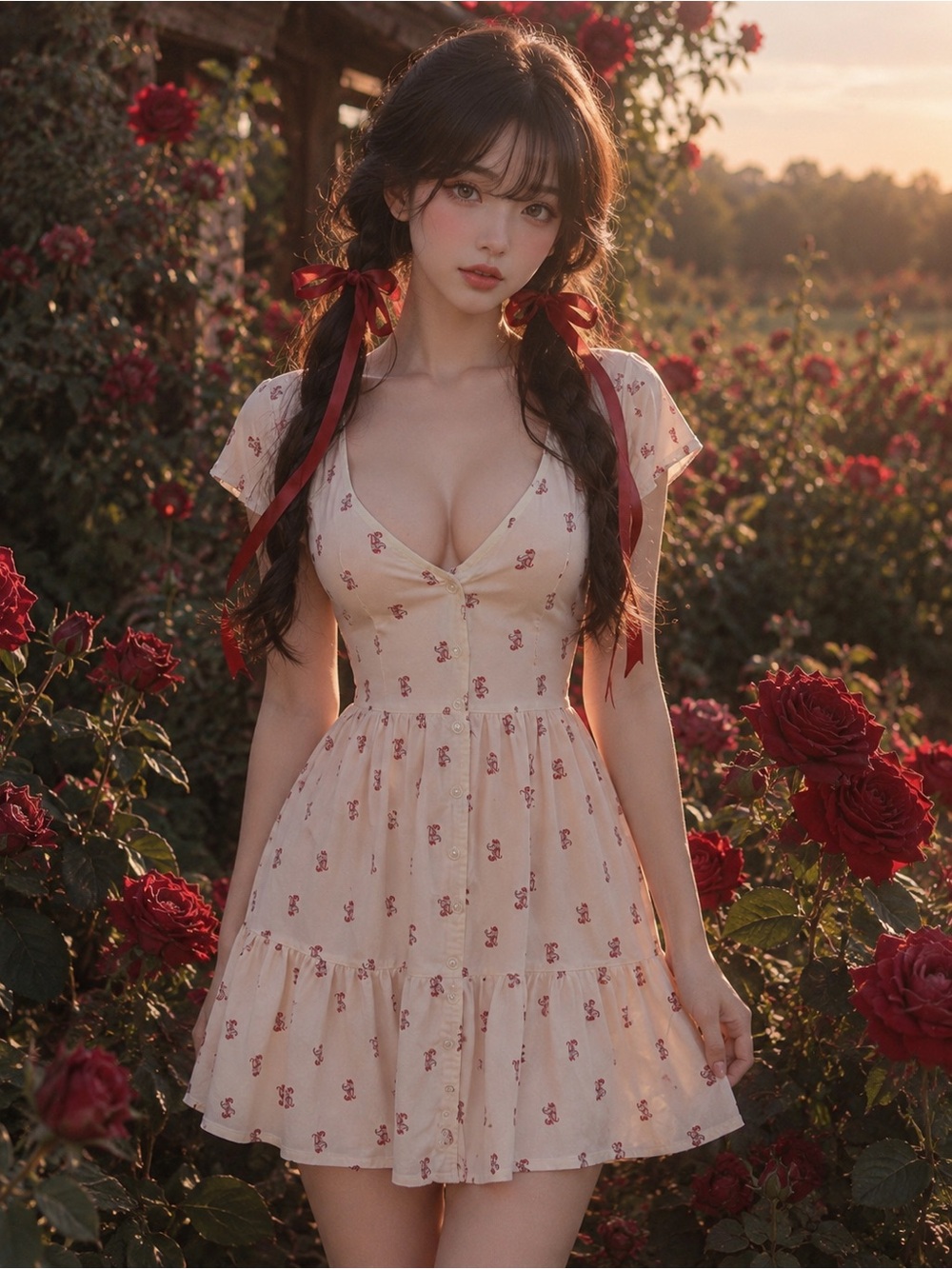 Petals in the Breeze Flutter-Sleeved button front dress for Wandering Hearts